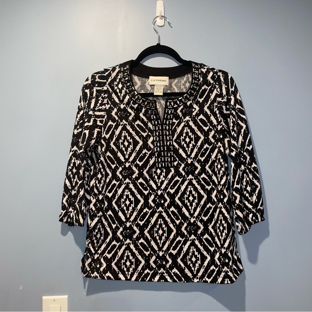 C.D Petites Women's Blouse Size Small Petite (S/P)